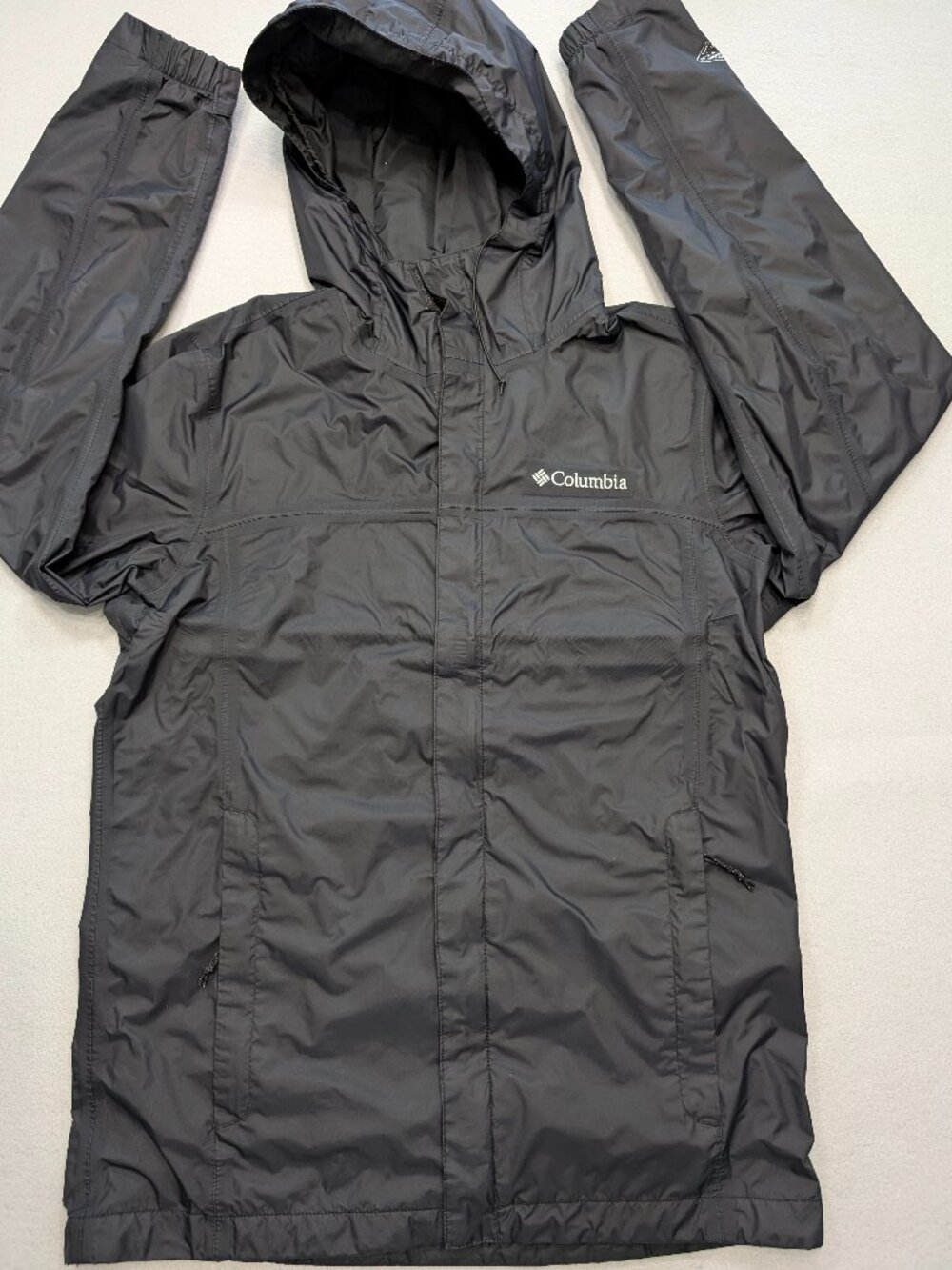 Columbia Men's Watertight II Omni-Tech Black Rain Jacket Small